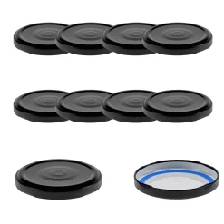 TO 66 schwarz matt für Kaltabfüllung mit Button BLUESEAL, 10 Stück