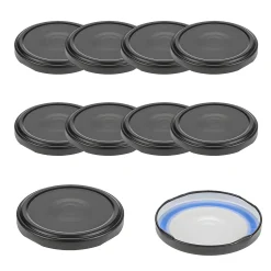 TO 70 schwarz matt past. mit Button BLUESEAL, 10 Stück