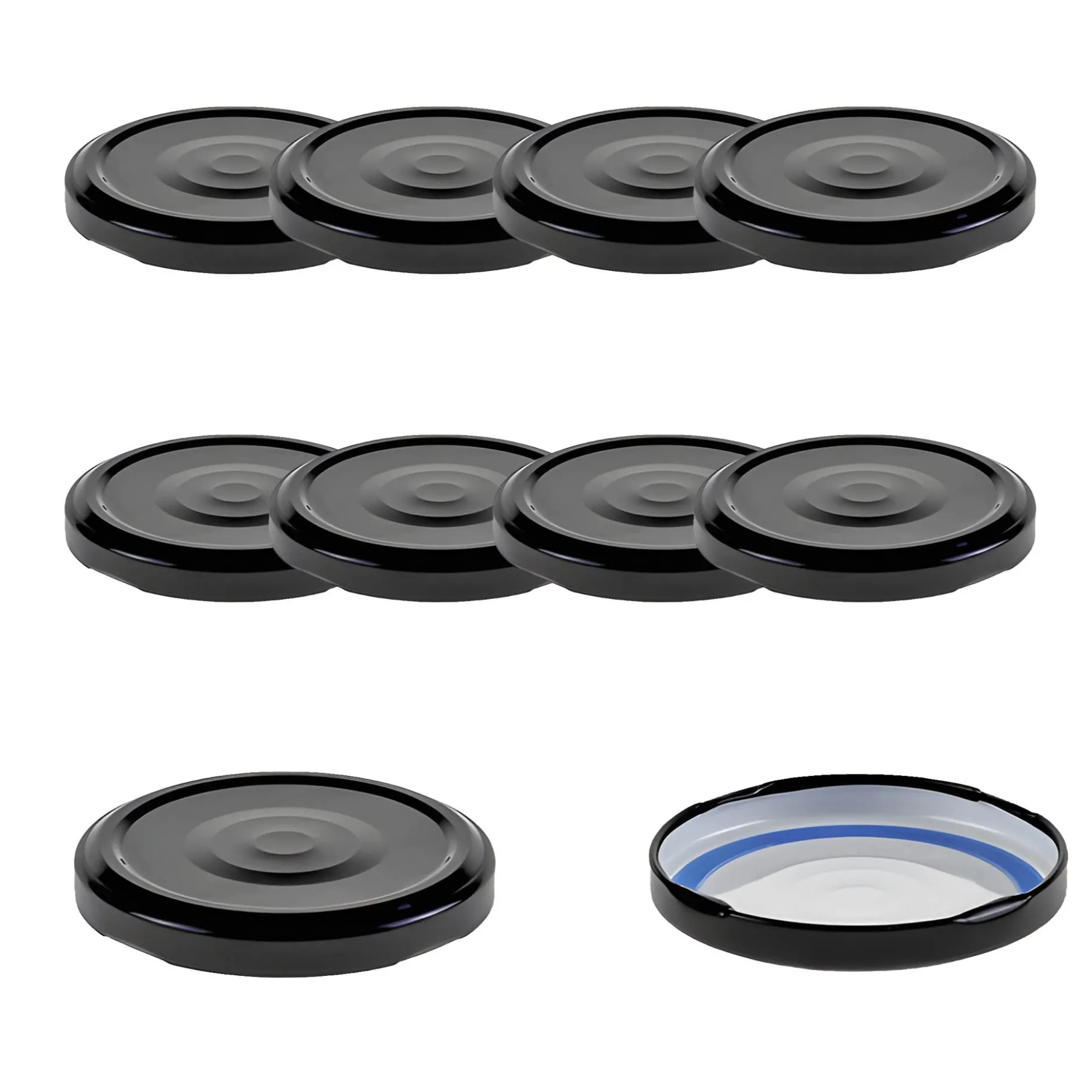 TO 66 schwarz ster. mit Button BLUESEAL, 10 Stück