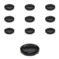 TO 43 schwarz ster. mit Button, 10 Stück