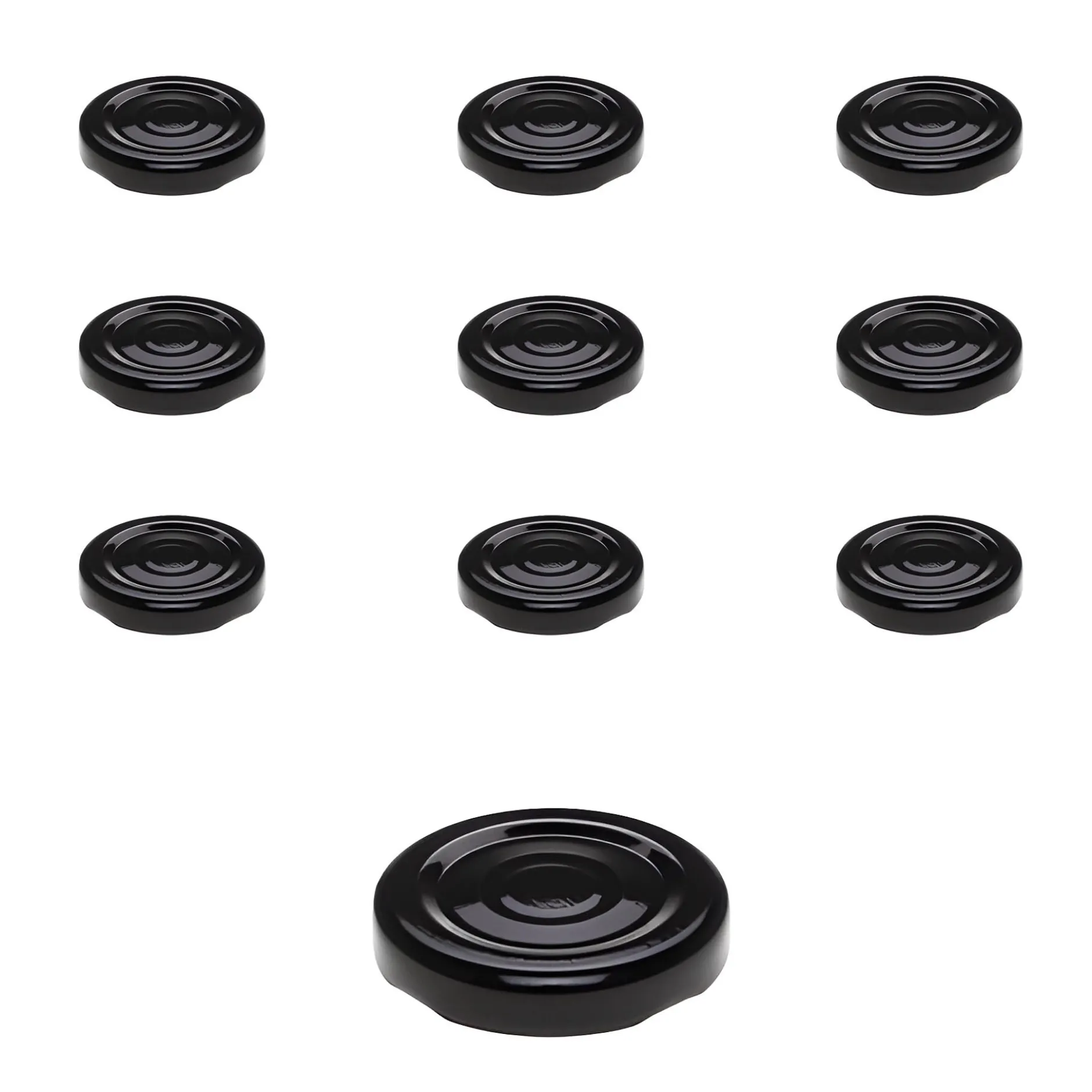 TO 43 schwarz ster. mit Button, 10 Stück