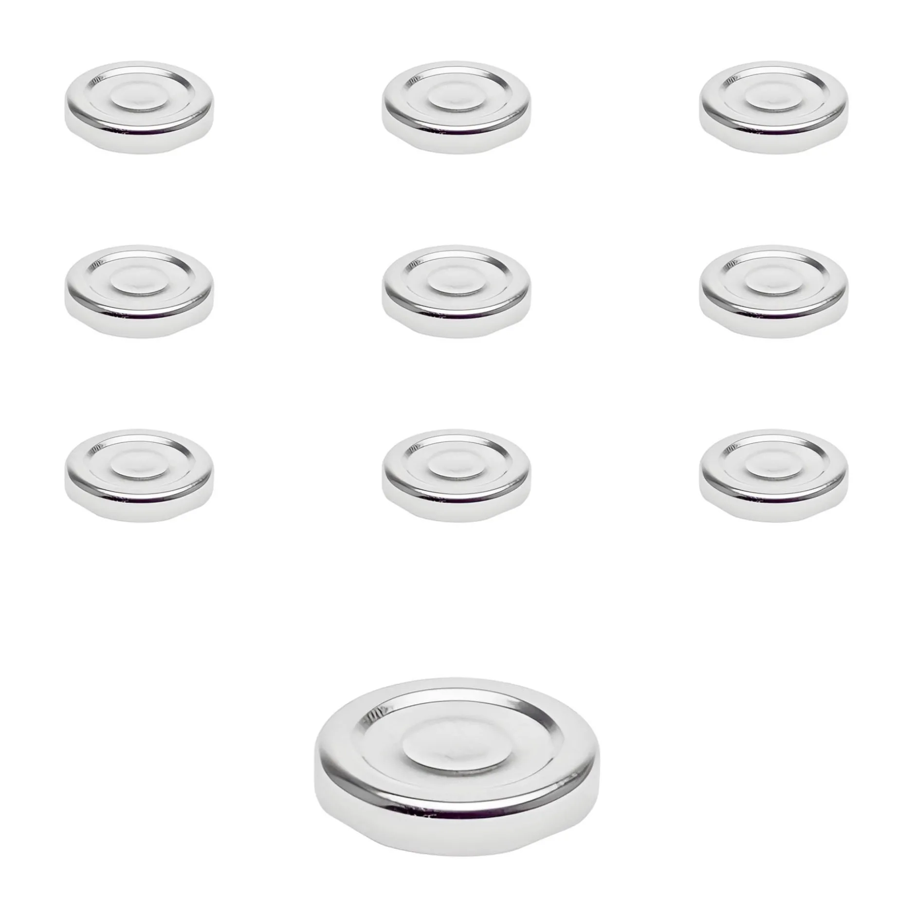 TO 43 silber past. mit Button, 10 Stück