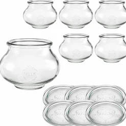 WECK-Schmuckglas 560 ml mit Glasdeckel, 6 Stück