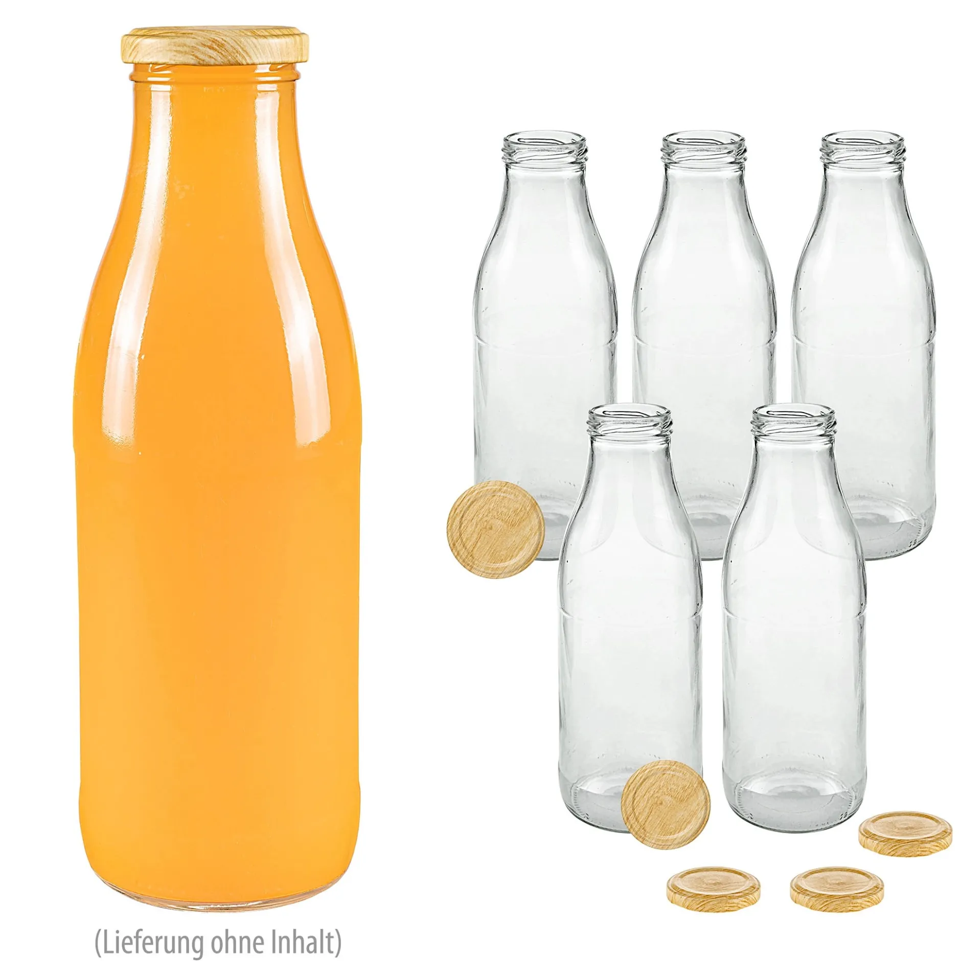 Weithalsflasche 750 ml, 6er Set