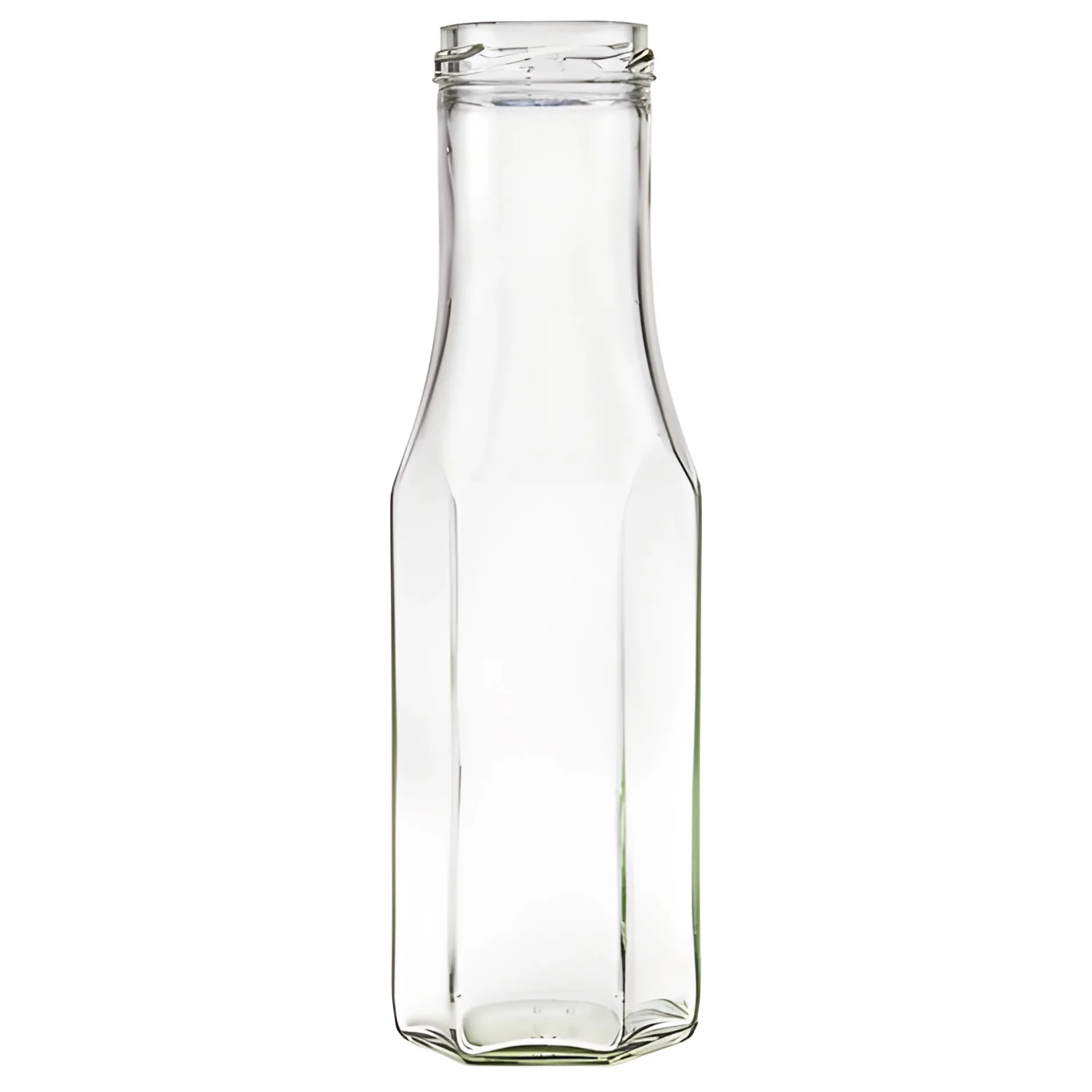 Weithalsflasche 256 ml sechseckig