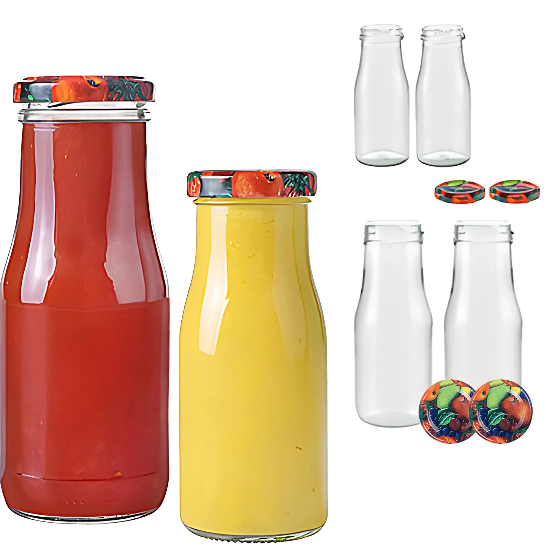 Weithalsflaschen, 6er Set