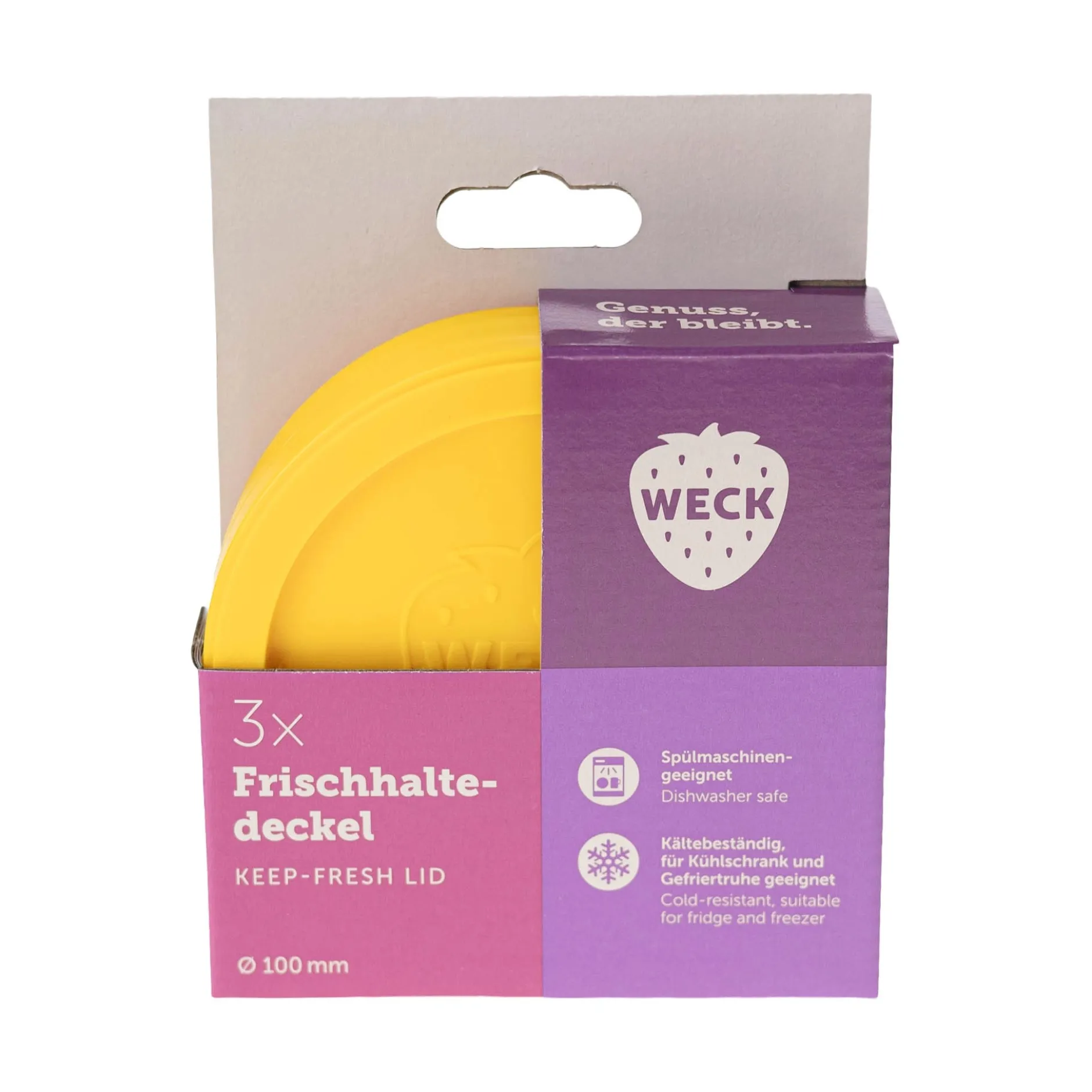 3 x WECK-Frischhaltedeckel mango RR 100