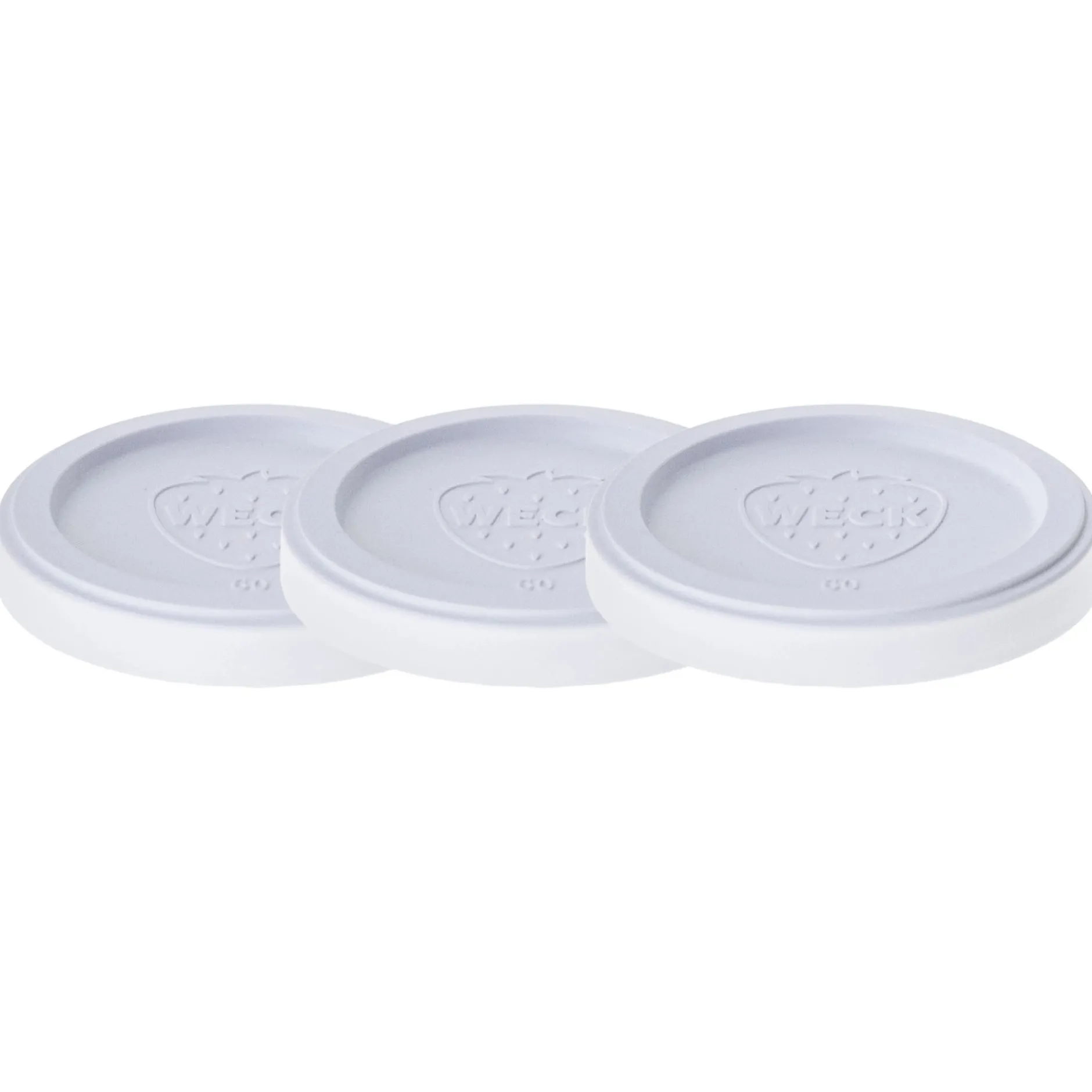 3 x WECK-Frischhaltedeckel weiß RR 60